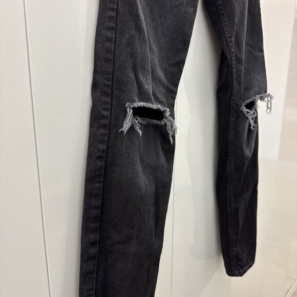 Abercrombie & Fitch Men’s Black Skinny Stretch Jeans 29x32 Distressed - Picture 3 of 13